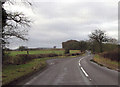 A4113 at lay by and footpath crossing