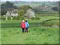 SK1546 : Walking on field path towards Throstle Nest Farm near Mayfiel by Colin Park