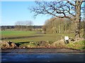 Warning to fly-tippers at a small layby, Park Lane