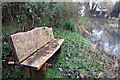 Instructive bench by the Large Pond