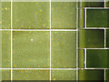 TQ3382 : Speckled green tiles, The Birdcage, Columbia Road E2 by Robin Stott