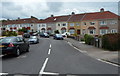 Houses at the western end of Nibley Road, Shirehampton, Bristol 