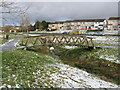 Footbridge in Coalburn Village Green