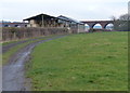 SK7309 : Barns near the John O' Gaunt Viaduct by Mat Fascione