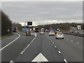 SP4741 : Northbound M40, Exit at Junction 11 (Banbury) by David Dixon