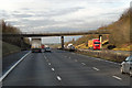 SP2166 : Northbound M40, Shrewley Common Bridge by David Dixon