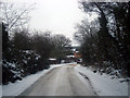 SO9666 : Woodgate Road in the Snow by Rob Newman