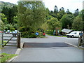 Grid across the entrance to Craig-y-nos Country Park