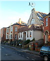 Distinctive house and wall attachment, Lansdown, Stroud