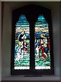 NY4455 : All Saints Church, Scotby, Stained glass window by Alexander P Kapp