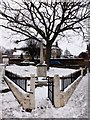 War memorial in the snow