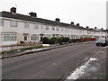 Maesglas Crescent between the two Maesglas Grove junctions, Newport