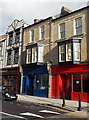 A red shop and a blue shop to let, Commercial Road, Newport