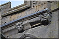 SK8448 : Carved heads,St Peter's church, Claypole by Julian P Guffogg
