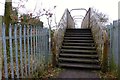 SJ9186 : Footbridge over railway by David Lally