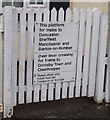 Platform Notice at Stallingborough Station