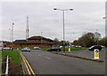 Beaumont Leys police station and roundabout on Bennion Road