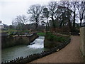 Footpath by the River Brit at Pymore