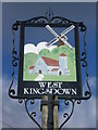 Close up of the village sign at West Kingsdown