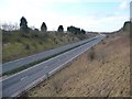 Eastbound traffic on the A64