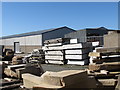 Sawn blocks at Cunnigham Stone Masonry, Kilkeel