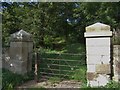 Gateway to footpath to Twizel Castle