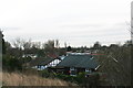 Chalets behind the sea bank at Humberston Fitties