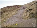 Land slip on the path to Saltom Mine