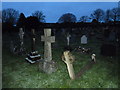 Milford on Sea- All Saints,  Churchyard at twilight (b)