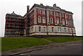 Grade II* listed Dock Office viewed from Subway Road, Barry