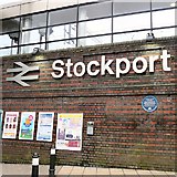 SJ8989 : Stockport Station sign by Gerald England
