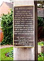 SO8275 : Dedication plaque at entrance to the Senses Garden, Brinton Park, Sutton Road, Kidderminster by P L Chadwick