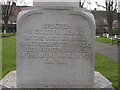 Stone Carved inscription on War Memorial (3)