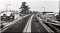 A wintry view north from a Malpas Road footbridge, Newport