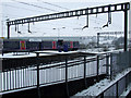 Luton Airport Parkway railway station in the snow