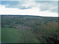 Tennis courts from the Welwyn Viaduct East Coast main rail line