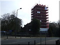 Newton le Willows church during repairs