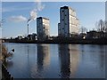 Gorbals tower blocks viewed across the River Clyde