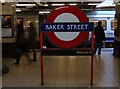 Platform sign, Baker Street Underground Station