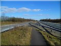 The A303 looking east from the Sarson Lane crossing