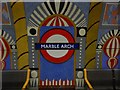 TQ2781 : Sign, Marble Arch Underground Station by Robin Sones
