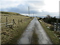 Track leading over Whin Hills