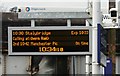 SJ9297 : Train information at Guide Bridge by Gerald England