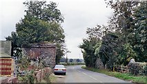 SJ4411 : Remains of Shropshire & Montgomeryshire Railway bridge at Cruckton, 1991 by Ben Brooksbank