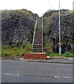 Steps up to Burnt Barn Road, Chepstow