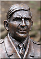 The Bill McLaren bust in Wilton Lodge Park, Hawick