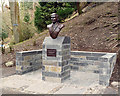 The Bill McLaren bust in Wilton Lodge Park, Hawick