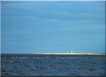 TA3910 : Shaft of sunlight on the lighthouse at Spurn Point from Cleethorpes by Steve  Fareham
