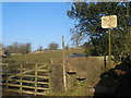 Start of the footpath towards Park Hill