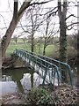 River Rhiw footbridge in Berriew